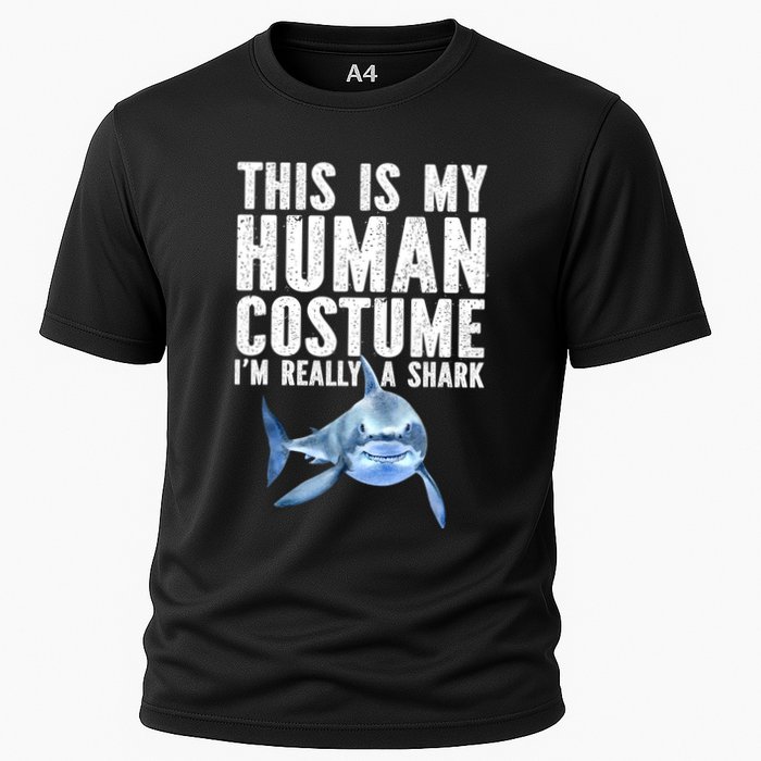 Shark Lover Funny Shark Sea Animals Shark Cooling Performance Crew T-Shirt