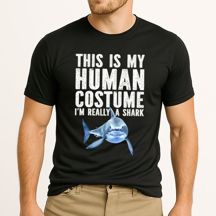 Shark Lover Funny Shark Sea Animals Shark Cooling Performance Crew T-Shirt
