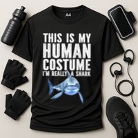 Shark Lover Funny Shark Sea Animals Shark Cooling Performance Crew T-Shirt