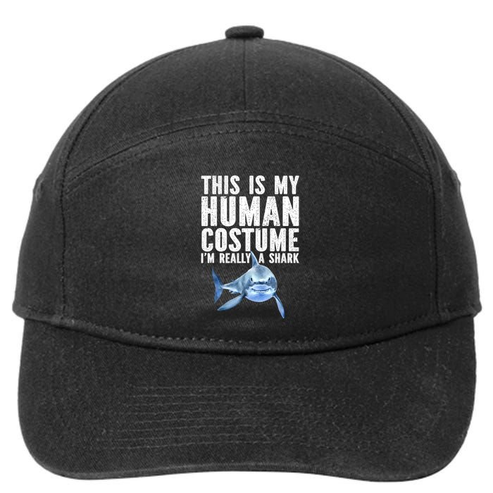 Shark Lover Funny Shark Sea Animals Shark 7-Panel Snapback Hat