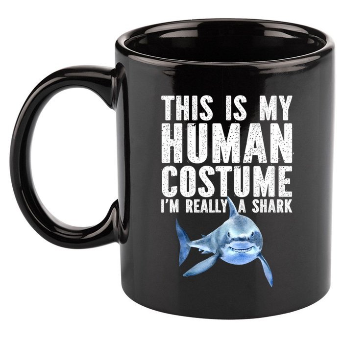 Shark Lover Funny Shark Sea Animals Shark 11oz C Handle Ceramic Mug