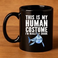 Shark Lover Funny Shark Sea Animals Shark 11oz C Handle Ceramic Mug