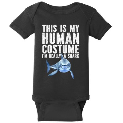 Shark Lover Funny Shark Sea Animals Shark Baby Bodysuit