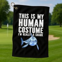 Shark Lover Funny Shark Sea Animals Shark Golf Towel