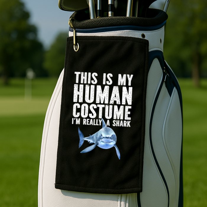 Shark Lover Funny Shark Sea Animals Shark Golf Towel