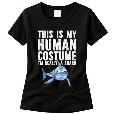 Shark Lover Funny Shark Sea Animals Shark Womens T-Shirt