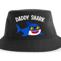 Shark Lover Funny Daddy Shark Fathers Day Sustainable Bucket Hat