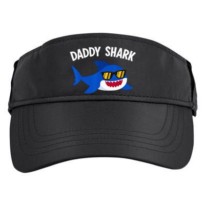 Shark Lover Funny Daddy Shark Fathers Day Adult Drive Performance Visor