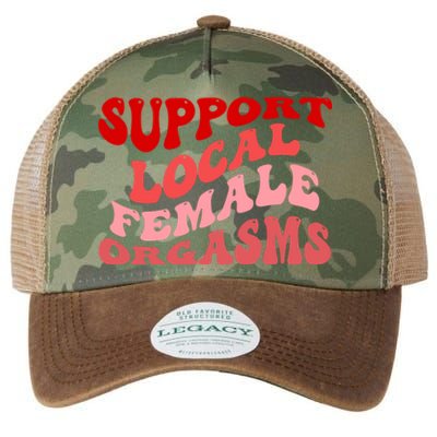 Support Local Female Orgasms Groovy Legacy Tie Dye Trucker Hat