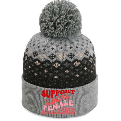 Support Local Female Orgasms Groovy The Baniff Cuffed Pom Beanie