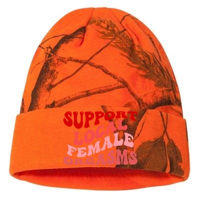 Support Local Female Orgasms Groovy Kati Licensed 12" Camo Beanie