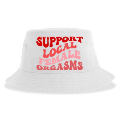 Support Local Female Orgasms Groovy Sustainable Bucket Hat