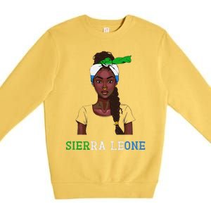 Sierra Leonean Flag Souvenirs Products Woman Sierra Leone Premium Crewneck Sweatshirt