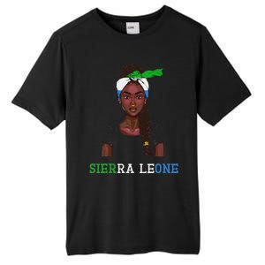 Sierra Leonean Flag Souvenirs Products Woman Sierra Leone Tall Fusion ChromaSoft Performance T-Shirt