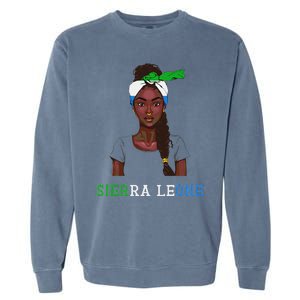 Sierra Leonean Flag Souvenirs Products Woman Sierra Leone Garment-Dyed Sweatshirt