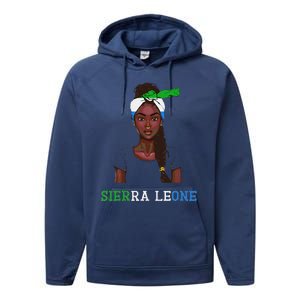 Sierra Leonean Flag Souvenirs Products Woman Sierra Leone Performance Fleece Hoodie