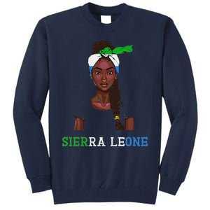 Sierra Leonean Flag Souvenirs Products Woman Sierra Leone Tall Sweatshirt