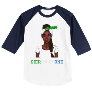 Sierra Leonean Flag Souvenirs Products Woman Sierra Leone Baseball Sleeve Shirt