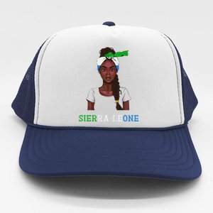 Sierra Leonean Flag Souvenirs Products Woman Sierra Leone Trucker Hat