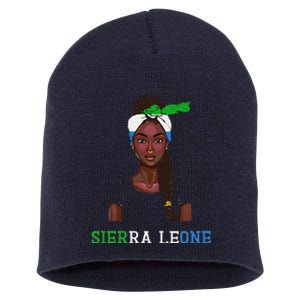 Sierra Leonean Flag Souvenirs Products Woman Sierra Leone Short Acrylic Beanie