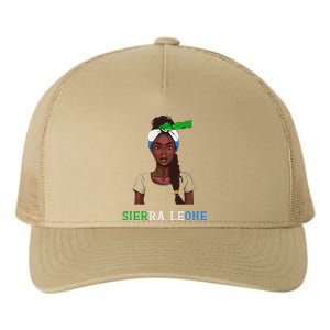 Sierra Leonean Flag Souvenirs Products Woman Sierra Leone Yupoong Adult 5-Panel Trucker Hat