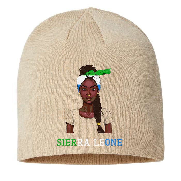 Sierra Leonean Flag Souvenirs Products Woman Sierra Leone Sustainable Beanie