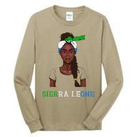 Sierra Leonean Flag Souvenirs Products Woman Sierra Leone Tall Long Sleeve T-Shirt