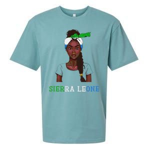 Sierra Leonean Flag Souvenirs Products Woman Sierra Leone Sueded Cloud Jersey T-Shirt