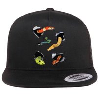 Snake Lover Funny Snake Reptile Lover Funny Snake Flat Bill Trucker Hat