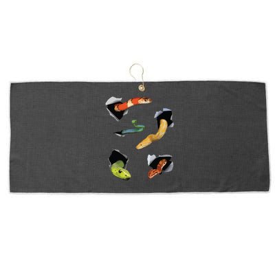 Snake Lover Funny Snake Reptile Lover Funny Snake Large Microfiber Waffle Golf Towel