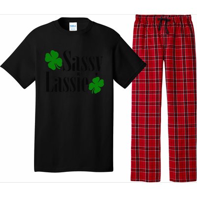 Sassy Lassie Funny St Patricks Day Green Luck Pajama Set