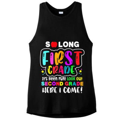 So Long First Grade Hello Second Grade Here I Come 2nd Grade Ladies PosiCharge Tri-Blend Wicking Tank