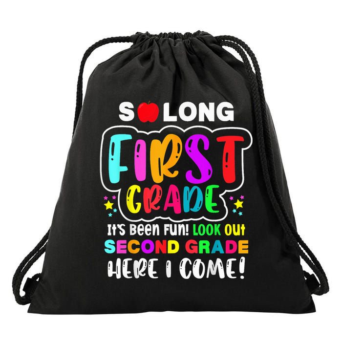 So Long First Grade Hello Second Grade Here I Come 2nd Grade Drawstring Bag