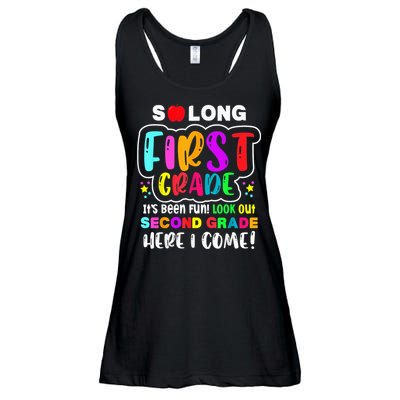 So Long First Grade Hello Second Grade Here I Come 2nd Grade Ladies Essential Flowy Tank