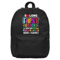 So Long First Grade Hello Second Grade Here I Come 2nd Grade 16 in Basic Backpack