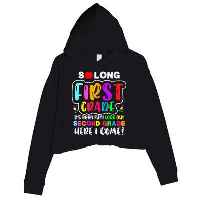So Long First Grade Hello Second Grade Here I Come 2nd Grade Crop Fleece Hoodie