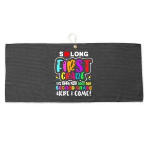 So Long First Grade Hello Second Grade Here I Come 2nd Grade Large Microfiber Waffle Golf Towel