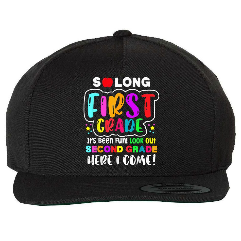 So Long First Grade Hello Second Grade Here I Come 2nd Grade Wool Snapback Cap