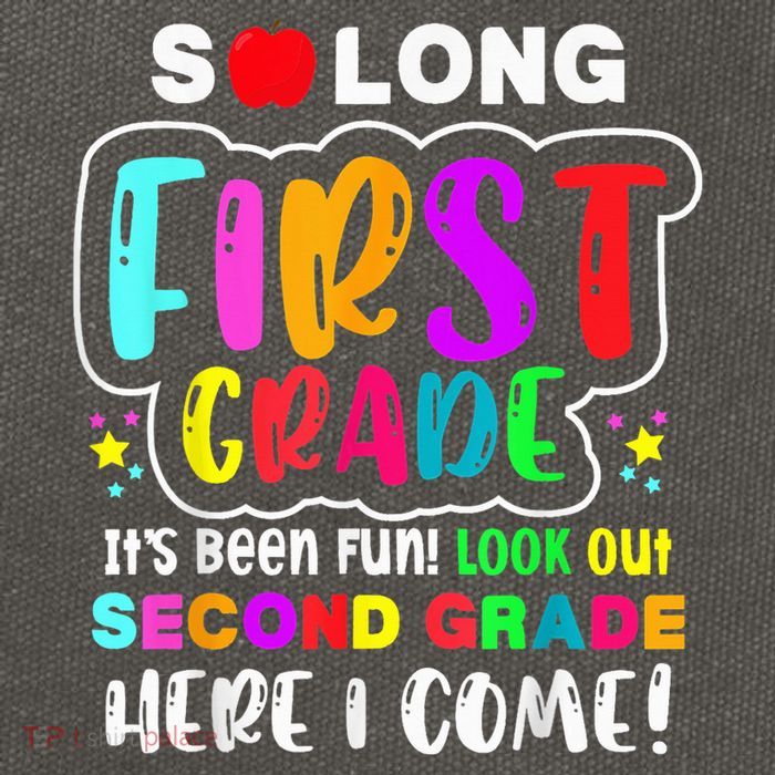 So Long First Grade Hello Second Grade Here I Come 2nd Grade Cotton Canvas Backpack