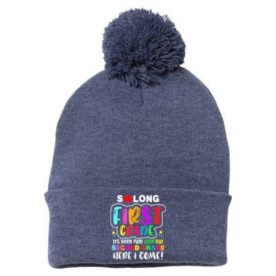 So Long First Grade Hello Second Grade Here I Come 2nd Grade Pom Pom 12in Knit Beanie