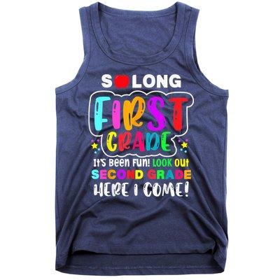 So Long First Grade Hello Second Grade Here I Come 2nd Grade Tank Top
