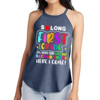 So Long First Grade Hello Second Grade Here I Come 2nd Grade Women's Perfect Tri Rocker Tank