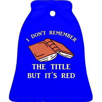 School Library Funny For Librarian Gift Ceramic Bell Ornament