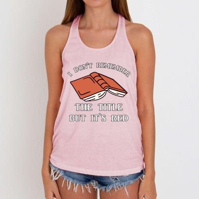 School Library Funny For Librarian Gift Women's Knotted Racerback Tank