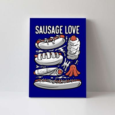 Sausage Love Fat Meaty Sausage Gift Canvas