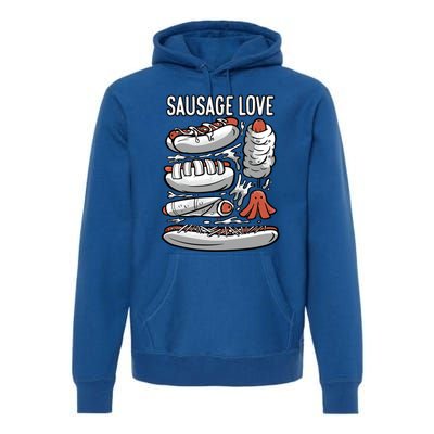 Sausage Love Fat Meaty Sausage Gift Premium Hoodie