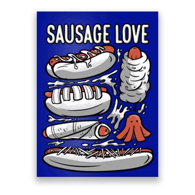 Sausage Love Fat Meaty Sausage Gift Poster