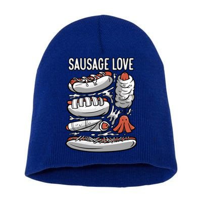 Sausage Love Fat Meaty Sausage Gift Short Acrylic Beanie