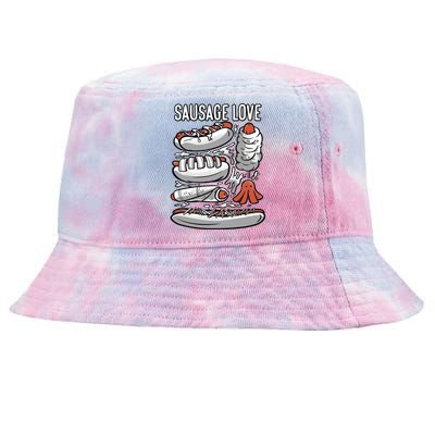 Sausage Love Fat Meaty Sausage Gift Tie-Dyed Bucket Hat