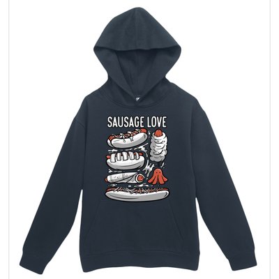 Sausage Love Fat Meaty Sausage Gift Urban Pullover Hoodie